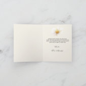 Elegant Daisy Wedding Folded Hartelijk dank Bedankkaart (Binnen)
