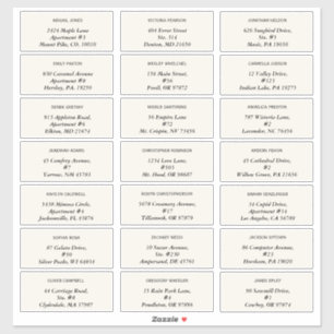 Elegant Daisy Wedding Guest Adresetiketten Sticker