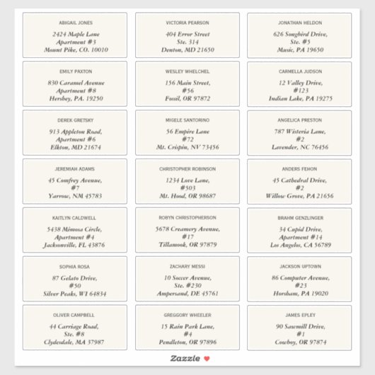 Elegant Daisy Wedding Guest Adresetiketten Sticker (Vel)