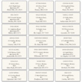 Elegant Daisy Wedding Guest Adresetiketten Sticker (Voorkant)