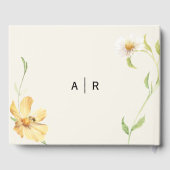 Elegant Daisy Wedding Guest Book Gastenboek (Achterkant)