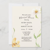 Elegant Daisy Wedding Rehearsal Dinner Uitnodiging (Voorkant)