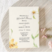 Elegant Daisy Wedding Rehearsal Dinner Uitnodiging