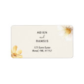 Elegant Daisy Wedding Return Address Labels (Voorkant)