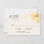 Elegant Daisy Wedding RSVP Kaart (Voorkant)