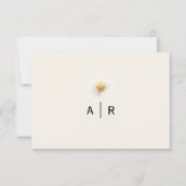 Elegant Daisy Wedding RSVP Kaart (Achterkant)