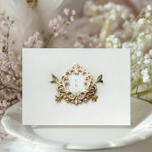 Elegant Daisy Wedding RSVP Kaart