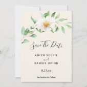 Elegant Daisy Wedding Save the Date (Voorkant)