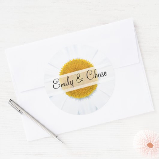 Elegant Daisy Wedding Stickers (Envelop)