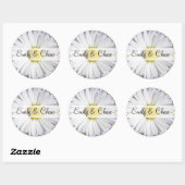 Elegant Daisy Wedding Stickers (Vel)