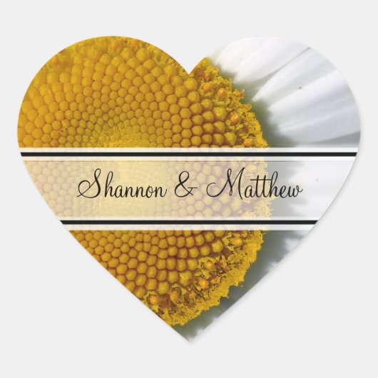Elegant Daisy Wedding Stickers (Voorkant)