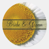 Elegant Daisy Wedding Stickers (Voorkant)