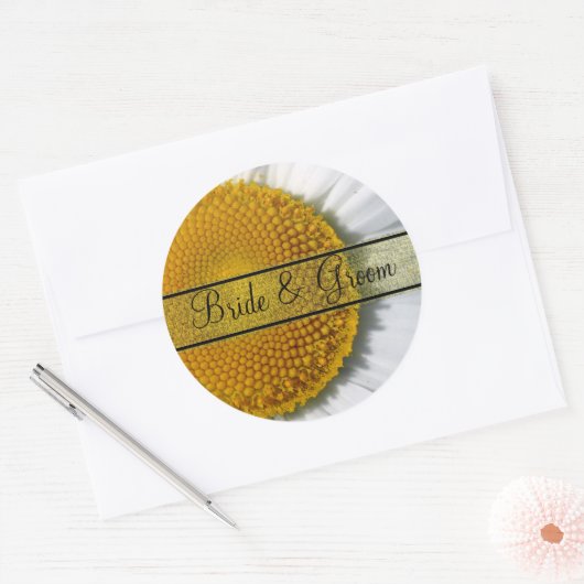 Elegant Daisy Wedding Stickers (Envelop)