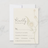 Elegant Daisy Wildflower RSVP Respons Kaart (Voorkant)