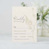 Elegant Daisy Wildflower RSVP Respons Kaart (Staand voorkant)