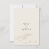 Elegant Daisy Wildflower RSVP Respons Kaart (Achterkant)