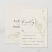 Elegant Daisy Wildflower RSVP Respons Kaart (Voorkant / Achterkant)