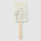 Elegant Daisy Wildflower Wedding Programma Handwaaier (Achterkant)
