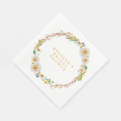 Elegant Daisy Wreath Vrijgezellenfeest Servet (Hoek)