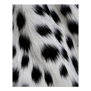 Elegant Dalmatiaans nep bontpatroon Perfect Poster