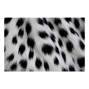Elegant Dalmatiaans nep bontpatroon Perfect Poster