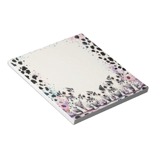 Elegant Dalmatian Dogs Whimsical Notitieblok (Schuin)