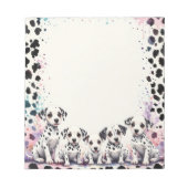 Elegant Dalmatian Dogs Whimsical Notitieblok (Voorkant)