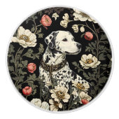 Elegant Dalmatian William Morris Inspired Keramische Knop (Voorkant)