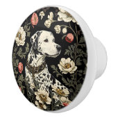 Elegant Dalmatian William Morris Inspired Keramische Knop (Rechts)