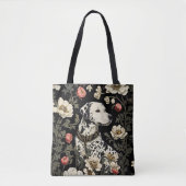 Elegant Dalmatian William Morris Inspired Tote Bag (Voorkant)