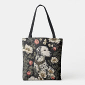 Elegant Dalmatian William Morris Inspired Tote Bag (Achterkant)