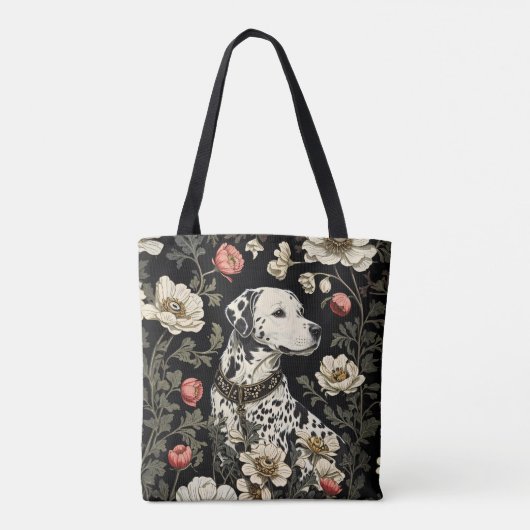 Elegant Dalmatian William Morris Inspired Tote Bag (Achterkant)