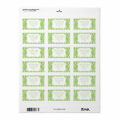 Elegant Damask-adreslabel Etiket (Full Sheet)