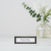 Elegant Damask Afstuderen Notice Name Cards Contactkaartje (Staand voorkant)