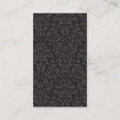 Elegant Damask Afstuderen Status Card (mint) Contactkaartje (Achterkant)