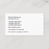 Elegant Damask Attorney Visitekaartje (Achterkant)
