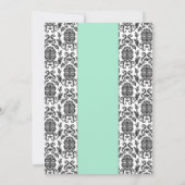 Elegant Damask Baby shower Invite Kaart (Achterkant)