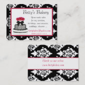 Elegant Damask Bakery Visitekaartje (Voorkant / Achterkant)
