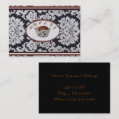 Elegant Damask Bakkerij Cafe Catering Visitekaartj Visitekaartje (Voorkant / Achterkant)