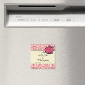 Elegant Damask Bewaar de datum magneet (Insitu (Vaatwasser))