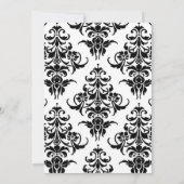 Elegant Damask Birthday of Shower Invitation Kaart (Achterkant)