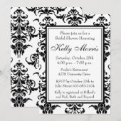 Elegant Damask Birthday of Shower Invitation Kaart (Voorkant / Achterkant)
