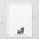 Elegant Damask Black & White, 5 x 7 Prettige feest Feestdagenkaart (Achterkant)