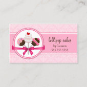 Elegant Damask Cake Poppen Bakery Visitekaartje (Voorkant)