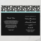 Elegant Damask Ceremony Wedding Programs (Voorkant)