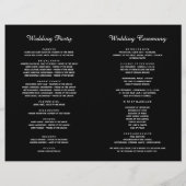 Elegant Damask Ceremony Wedding Programs (Achterkant)