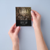 elegant damask chandelier Interior Designer Flyer (Hand)