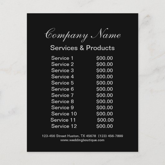 elegant damask chandelier Interior Designer Flyer (Achterkant)