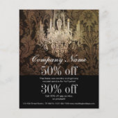 elegant damask chandelier Interior Designer Flyer (Voorkant)