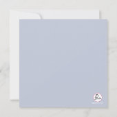 Elegant Damask Collectie Blue Invitation Kaart (Achterkant)